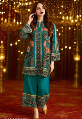 Enjoy New Floral  Kurta Pant set with amazing print Work